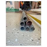 Lot Including 5 Metal Tubes including One Copper Piece Approx 106in Long