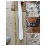 Lot Including 3 White Plastic Downspouts 2 Approx 7ft 1 Approx 10ft