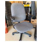 Gray Fabric Swivel Office Task Chair Adjustable Rolling Desk Chair