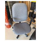 Gray Fabric Swivel Office Task Chair Adjustable Rolling Desk Chair