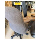 Gray Fabric Swivel Office Task Chair Adjustable Rolling Desk Chair