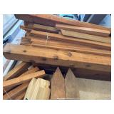 Lot Including Approximate Cedar Lumber Stakes Rails Trim & Posts