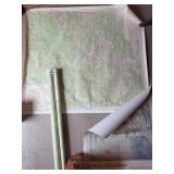Glacier National Park Map & Frank Lloyd Wright Poster Mixed Lot