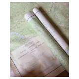 Glacier National Park Map & Frank Lloyd Wright Poster Mixed Lot
