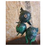 Handmade Hanging Fish Ornaments (Lot of 3)