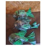Handmade Hanging Fish Ornaments (Lot of 3)