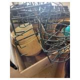 Assorted Ceramic Planters & Metal Racks Mixed Lot