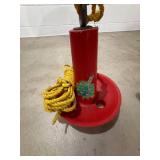 10 lb Boat Mooring Anchor Red Weighted Base With Yellow Rope