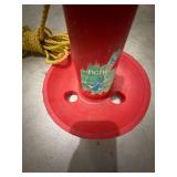 10 lb Boat Mooring Anchor Red Weighted Base With Yellow Rope