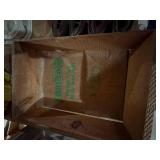8 Cast Iron Sad Irons & Mesa Pride Peach Crate