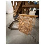 Bamboo Bird Cage and Metal Bird Cage Base Wire Panel Parts