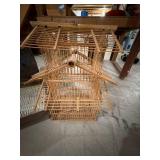 Bamboo Bird Cage and Metal Bird Cage Base Wire Panel Parts