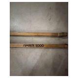 2 Christian Hockey Sticks & Approx. 20 Practice Pucks