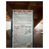 2 Wizard Dri-Cube Ice in Cans Vintage Metal Tins