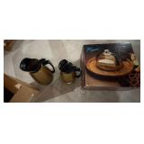 2 Thermal Carafes & Julie Pomerantz Cheese Tray