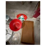 Approximately 15 Serving Trays Bowls Platters Decor