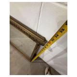 Ornate Gold Tone Framed Vintage 1930's Over Mantle Mirror Floral Relief Approx 45x32