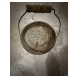 Vintage Falls City Angler's Choice Galvanized Minnow Bait Bucket
