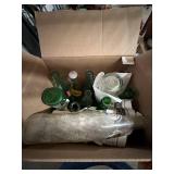 Large Box of Vintage Soda Bottles Coke 7Up Pepsi
