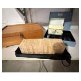 Wooden Box Card File Recipe Holder Puzzle Block