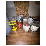 Lot Including Approximately 11 Vintage Promo Glasses & Mug