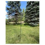 Lot Including Double Shepherd Hook Bird Feeder Pole Feeder