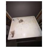 Vintage Metal Utility Stand Rolling Cart 29x20x16 Cream See Photos