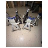 Lot Including 5 Jack Stands ACDelco Mixed 2 Ton 3 Ton Auto Shop