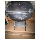 Portable Kettle Style Charcoal Grill Black Metal Tabletop Patio