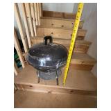 Portable Kettle Style Charcoal Grill Black Metal Tabletop Patio