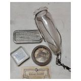 Rolls Razor Case and  Booklet, Glass Vase, Dish and 1950