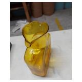 Blenko Art Glass Vase Rare Yellow Hand Blown Mid Century Decor