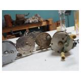 Lot Including Approximately 8 Vintage Fishing Reels & Handles