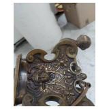 Antique Brass Candle Holder Converted Table Lamp Figural Base