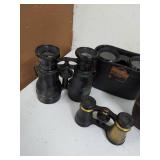 Lot Including 4 Antique Binoculars Opera Glasses & 2 Cases