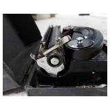 Underwood Portable Typewriter Black 4-Bank w/ Carry Case Vintage