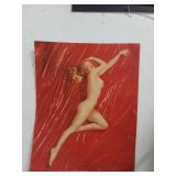 Marilyn Monroe A New Wrinkle Vintage Pin-Up Art Print 8in Wide