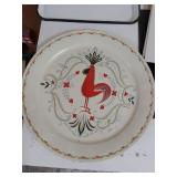 Lot Including Marcelline Rooster Round Tray & Enamel Pan