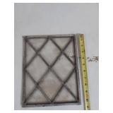 Architectural Salvage Metal Diamond Lattice Grille Insert Panel