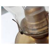 Lot Including 6 Antique Vintage Oil Lamps Shades Burner Parts Glass