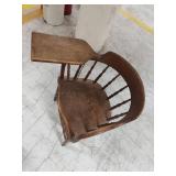 College of Wooster Wooden Student Writing Arm Chair Tablet Desk