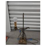 Vintage Brass Tone Bouillotte Style Table Lamp Base Single Light