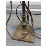 Vintage Brass Tone Bouillotte Style Table Lamp Base Single Light