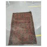 Antique Hand-Knotted Persian Style Wool Area Rug Floral 60 x 40