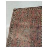Antique Hand-Knotted Persian Style Wool Area Rug Floral 60 x 40