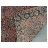 Antique Hand-Knotted Persian Style Wool Area Rug Floral 60 x 40