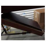 Mahogany Drop Leaf Sofa Table with Two Leaves Wood 48x19x30