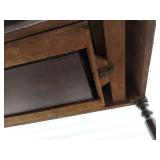 Mahogany Drop Leaf Sofa Table with Two Leaves Wood 48x19x30