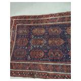Vintage Baluchi Style Hand-Knotted Wool Area Rug 86x60 See Photos