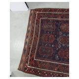 Vintage Baluchi Style Hand-Knotted Wool Area Rug 86x60 See Photos